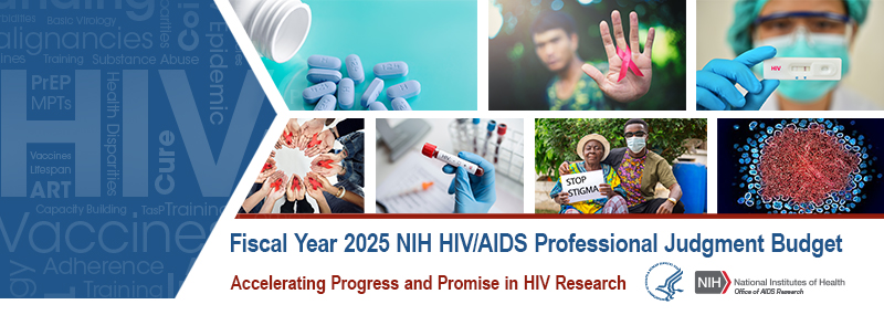Fiscal Year 2025 NIH HIV/AIDS Professional Judgment Budget: Accelerating Progress and Promise in HIV Research Cover