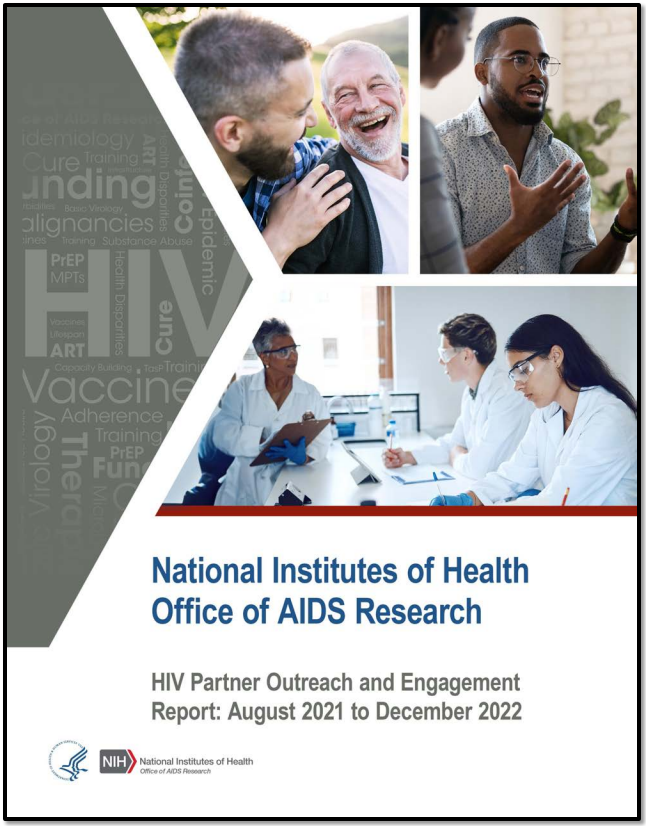 National Institutes of Health Office of AIDS Research HIV Partner Outreach and Engagement Report: August 2021 to December 2022 cover
