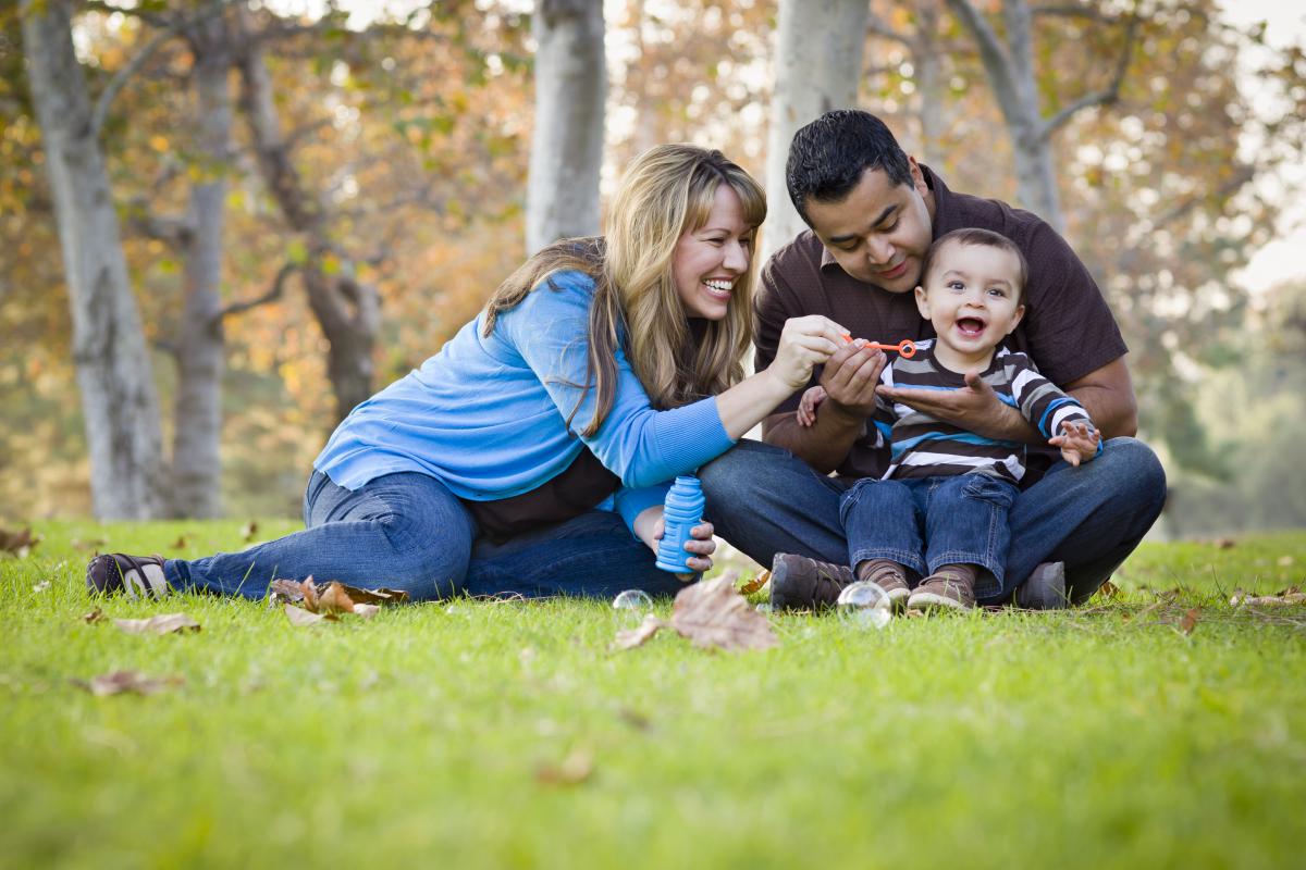 family in park