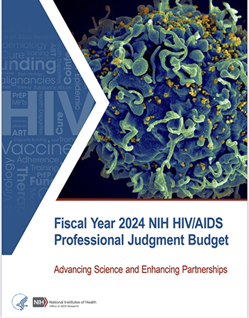 Fiscal Year 2024 NIH HIV/AIDS Professional Judgment Budget Cover