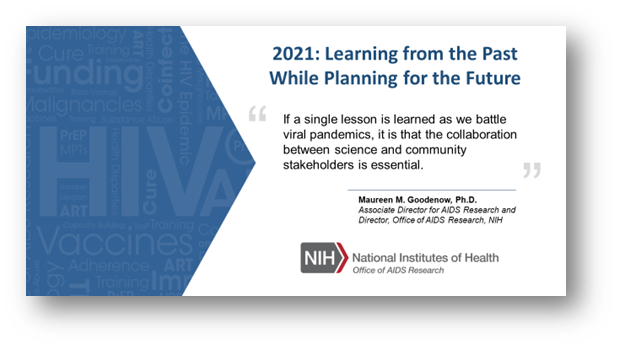 If a single lesson is learned as we battle viral pandemics, it is that the collaboration between science and community stakeholders is essential